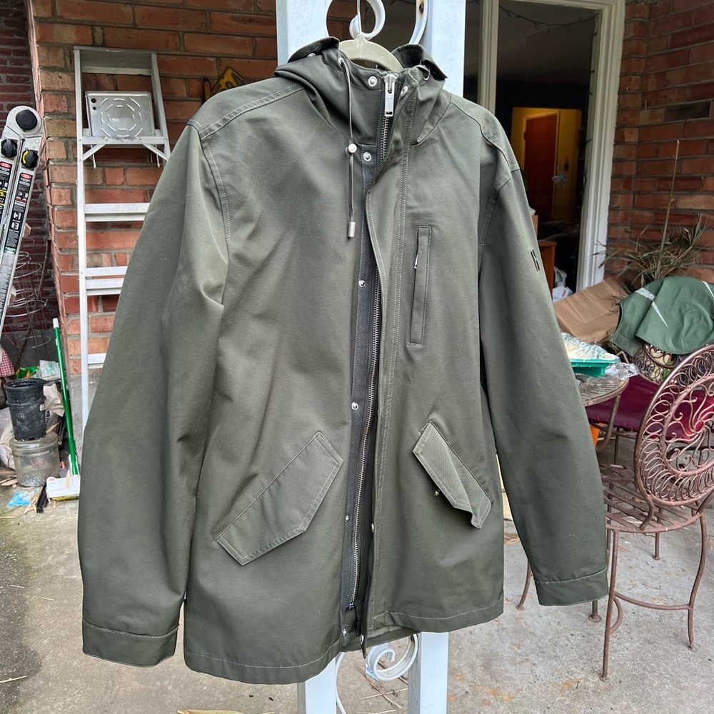 Frank and Oak Men Alpine Shell Waterproof Jacket -Rosin